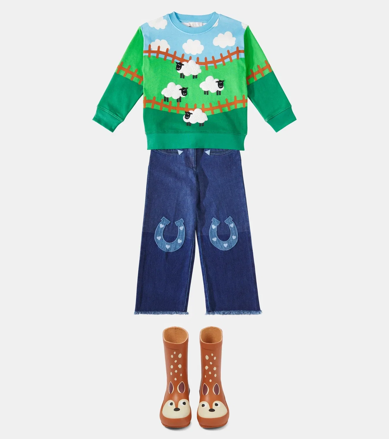 Свитшот из флиса с принтом Stella Mccartney Kids, мультиколор — фото 2