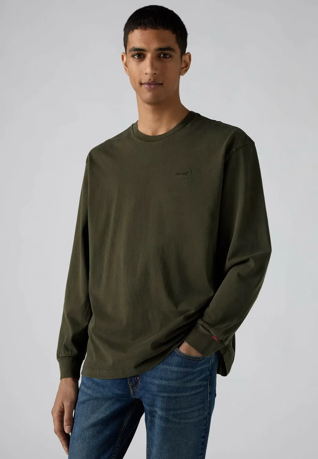Оригинальная футболка с длинными рукавами Levi'S, Garment Dye Rosin - Greens — фото 4