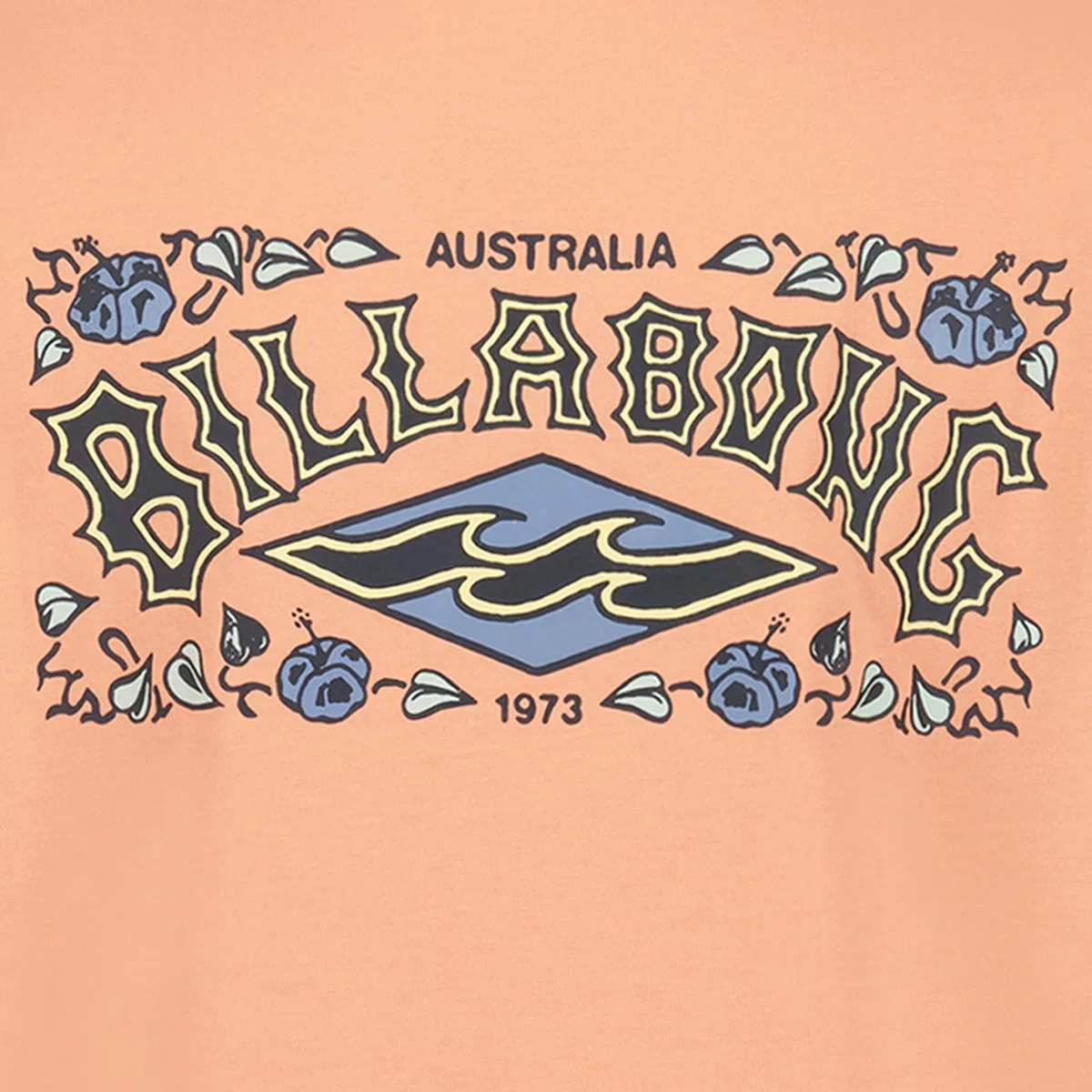 Детская футболка с коротким рукавом с принтом Flamingo Surf Billabong, Faded Orange — фото 2