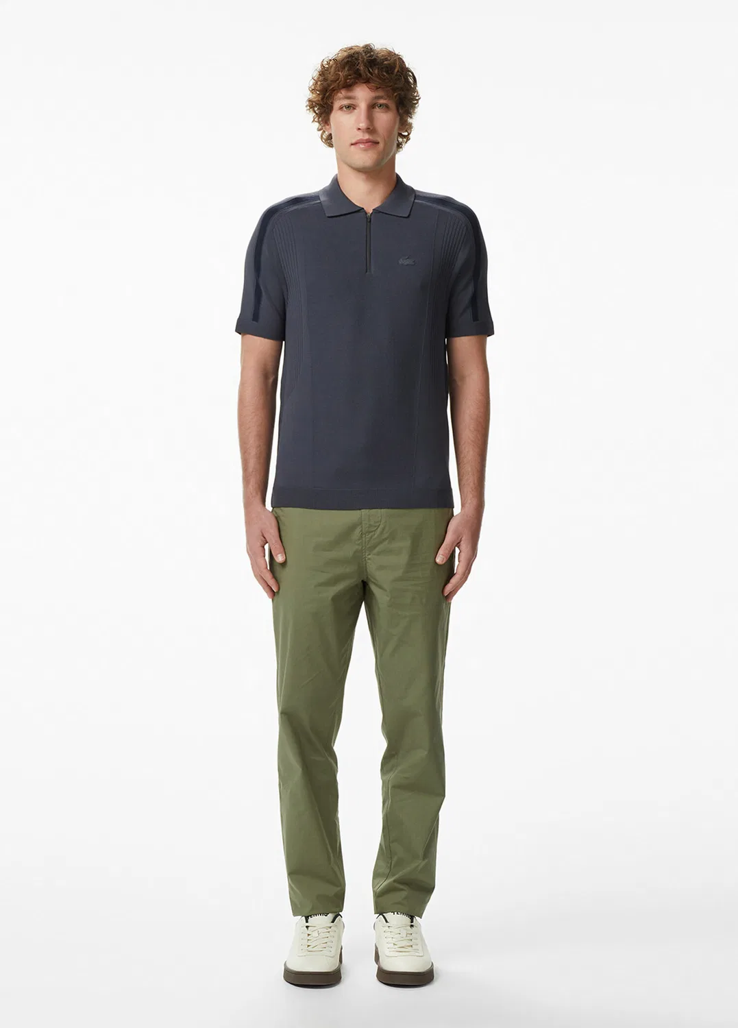 Брюки Regular Fit Lacoste, haki