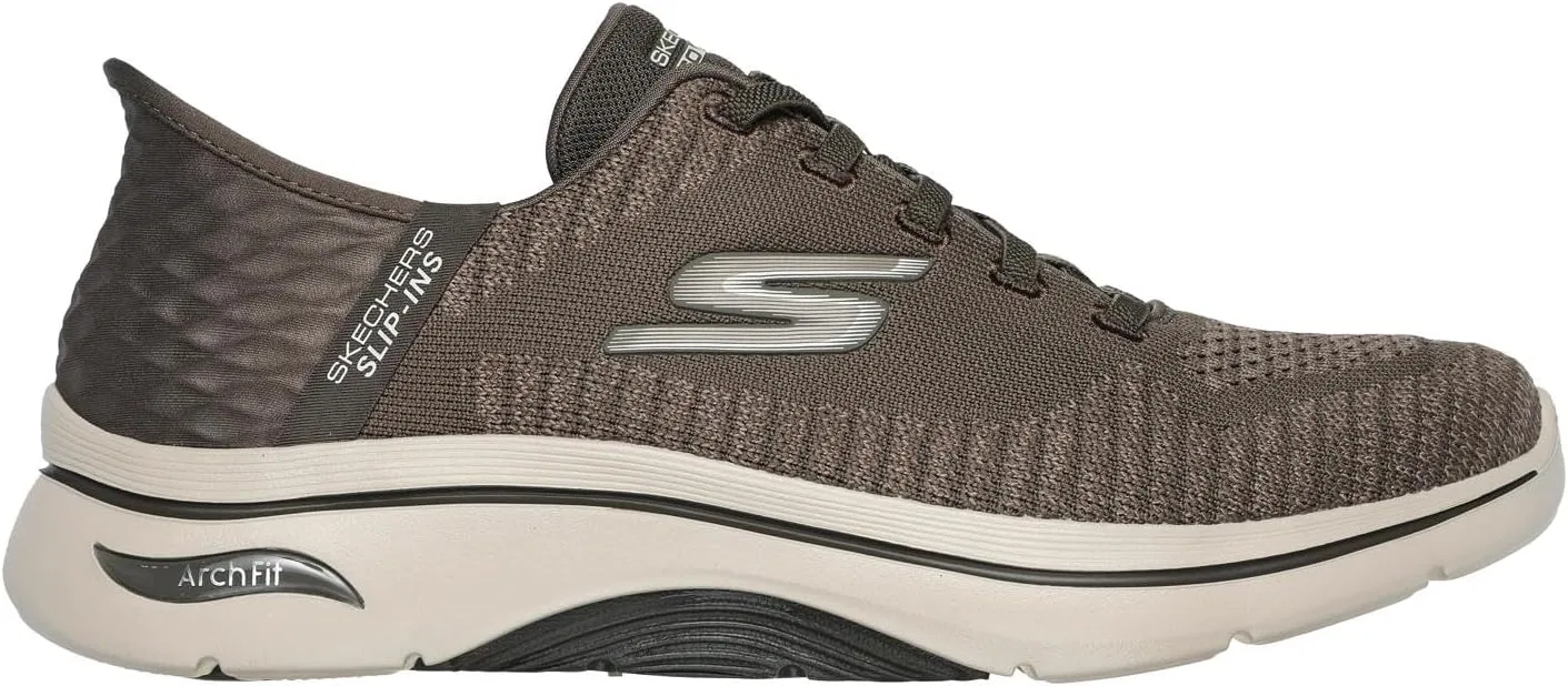 Мужские кроссовки Skechers Go Walk Arch Fit 2.0 - GrandSneaker, Taupe Textile — фото 4