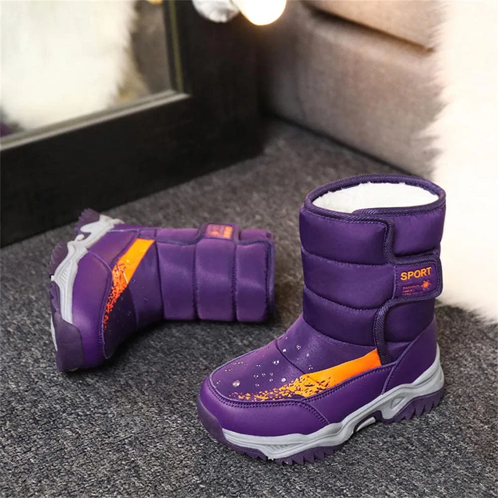 Детские зимние ботинки с флисовой подкладкой High-Top Boots GEXECEUSS, Purple — фото 3