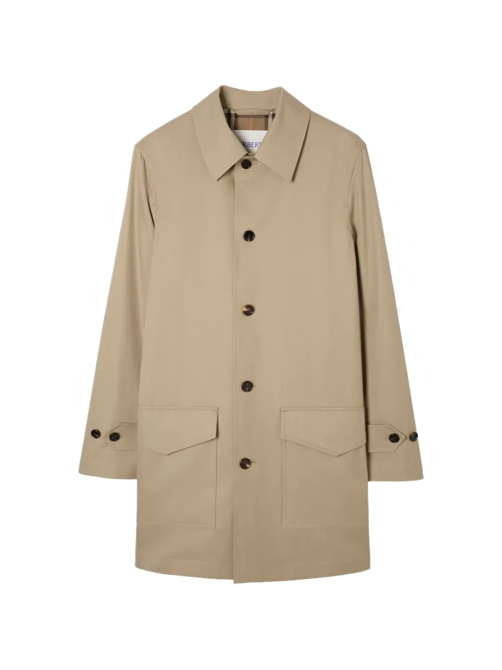 Габардиновое пальто миди Meadowbank Burberry, бежевый