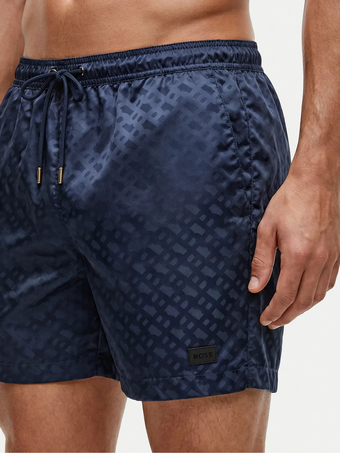 Мужские плавки-шорты стандартного кроя Jacques Boss, темно-синий — фото 3