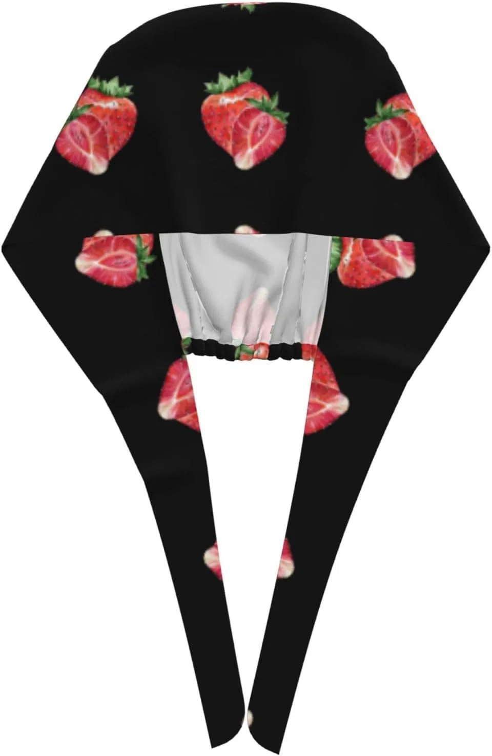 Шапочка для душа с принтом клубники, QAZWZML, Polyester, Schwarz — фото 3