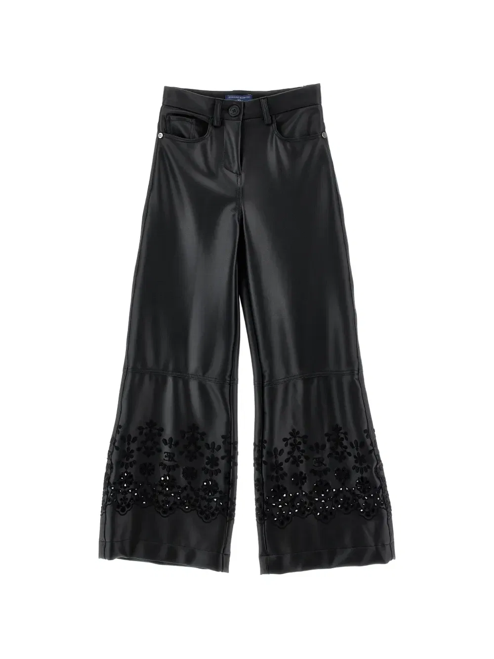 Брюки-кюлоты из прошвы Ermanno Scervino Junior, черный