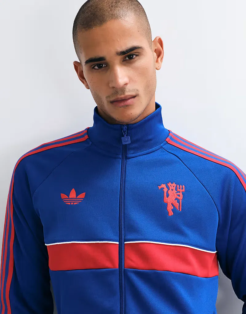 Куртка спортивная Manchester United Originals Adidas Performance, королевский синий — фото 3