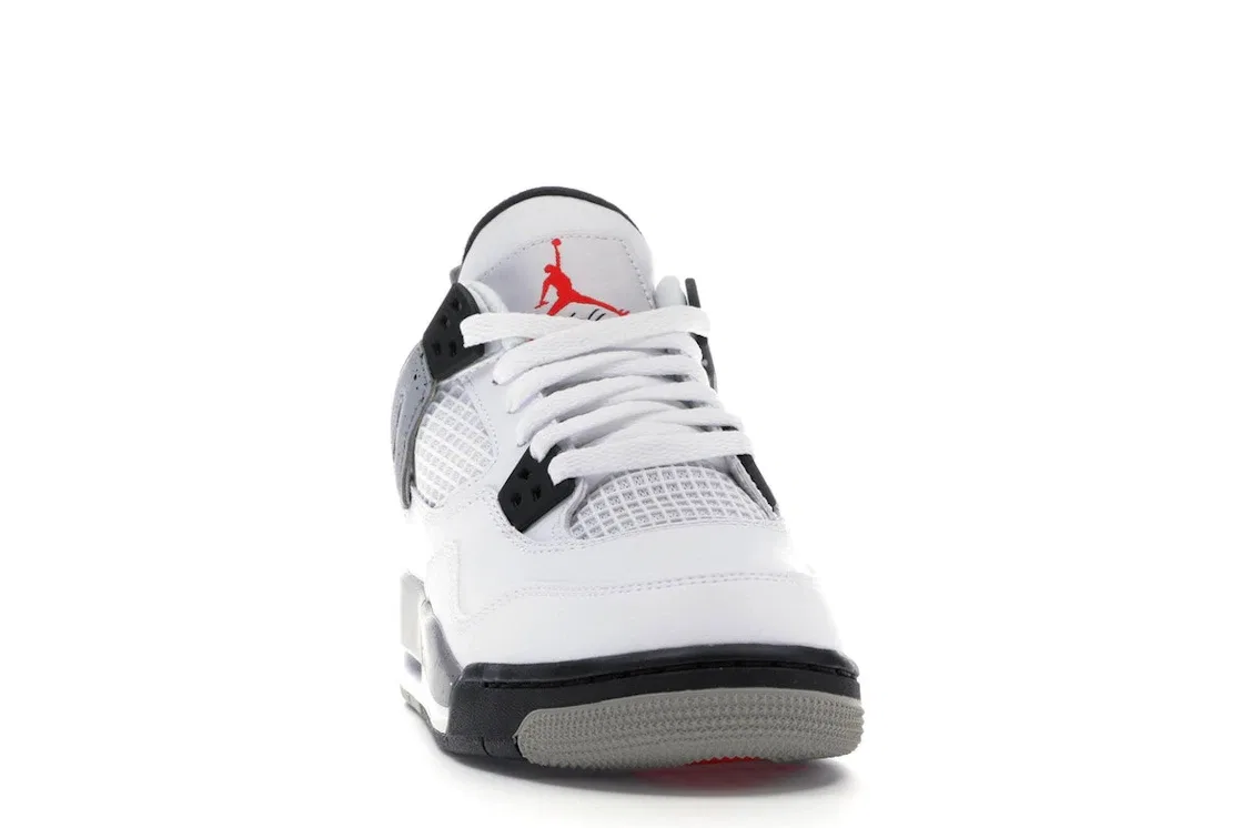 Детские кроссовки Lifestyle с принтом Jordan 4 Retro Jordan, White/Fire Red-Black-Tech Grey — фото 2