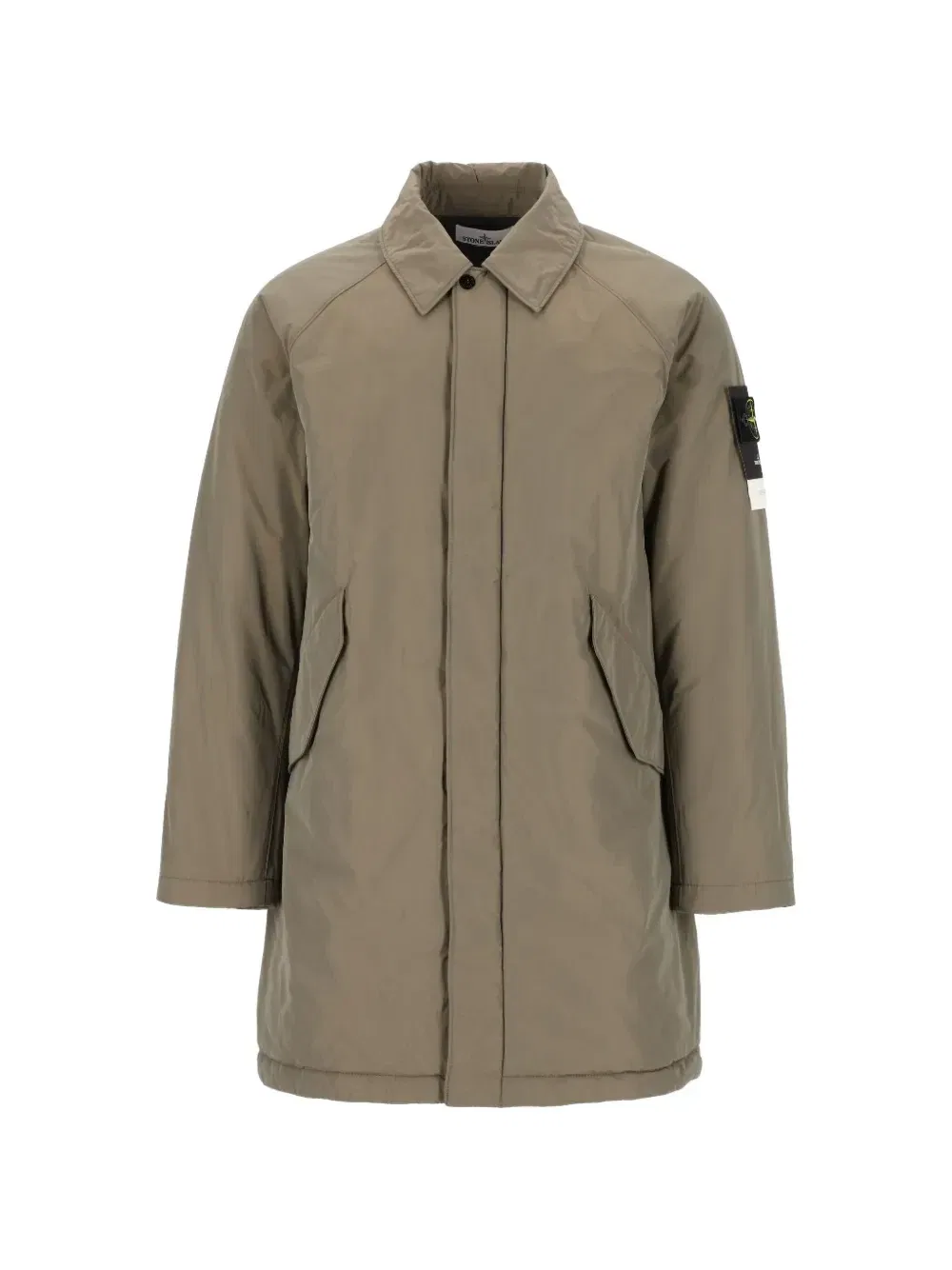 Пальто из микротвиля с утеплителем 7100002 Stone Island, бежевый
