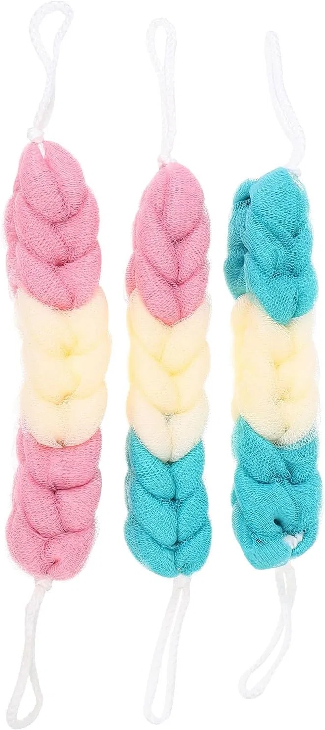 Мочалка для душа, Alipis, 3 шт, 57 см, Cyan Beige