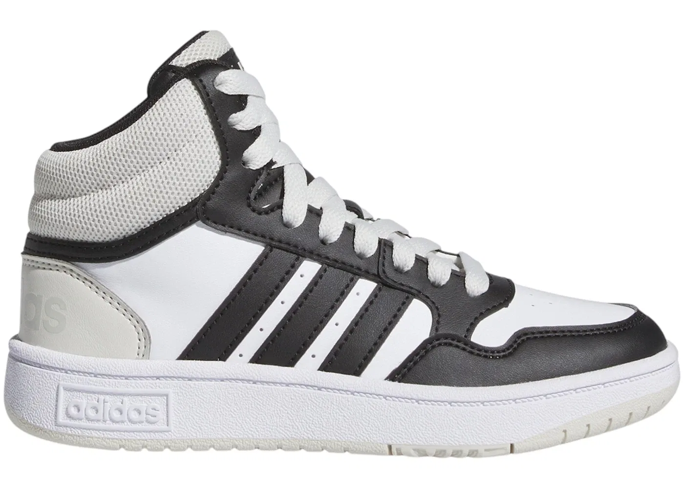 Детские кроссовки с высоким верхом Adidas Hoops Mid, Orbit Grey/Core Black/Cloud White