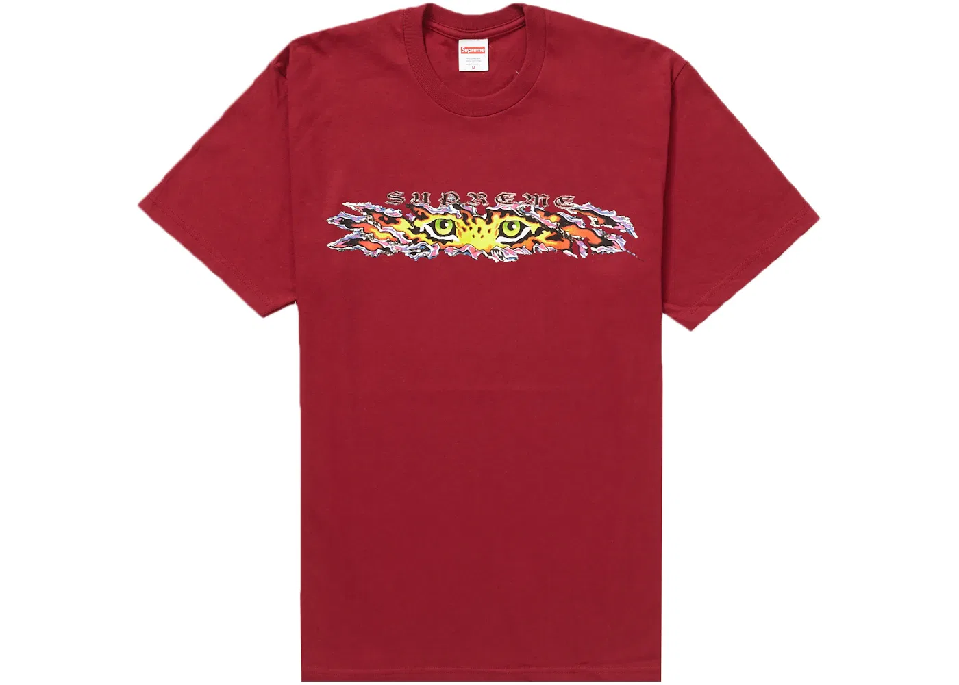 Мужская футболка с принтом Supreme Eyes Tee Supreme, Cardinal