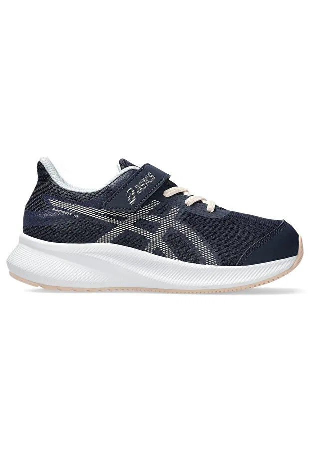 Детские кроссовки для девочек с принтом Patriot 13 ps kids navy running shoe 1014a264-410 Asics, Navy Blue