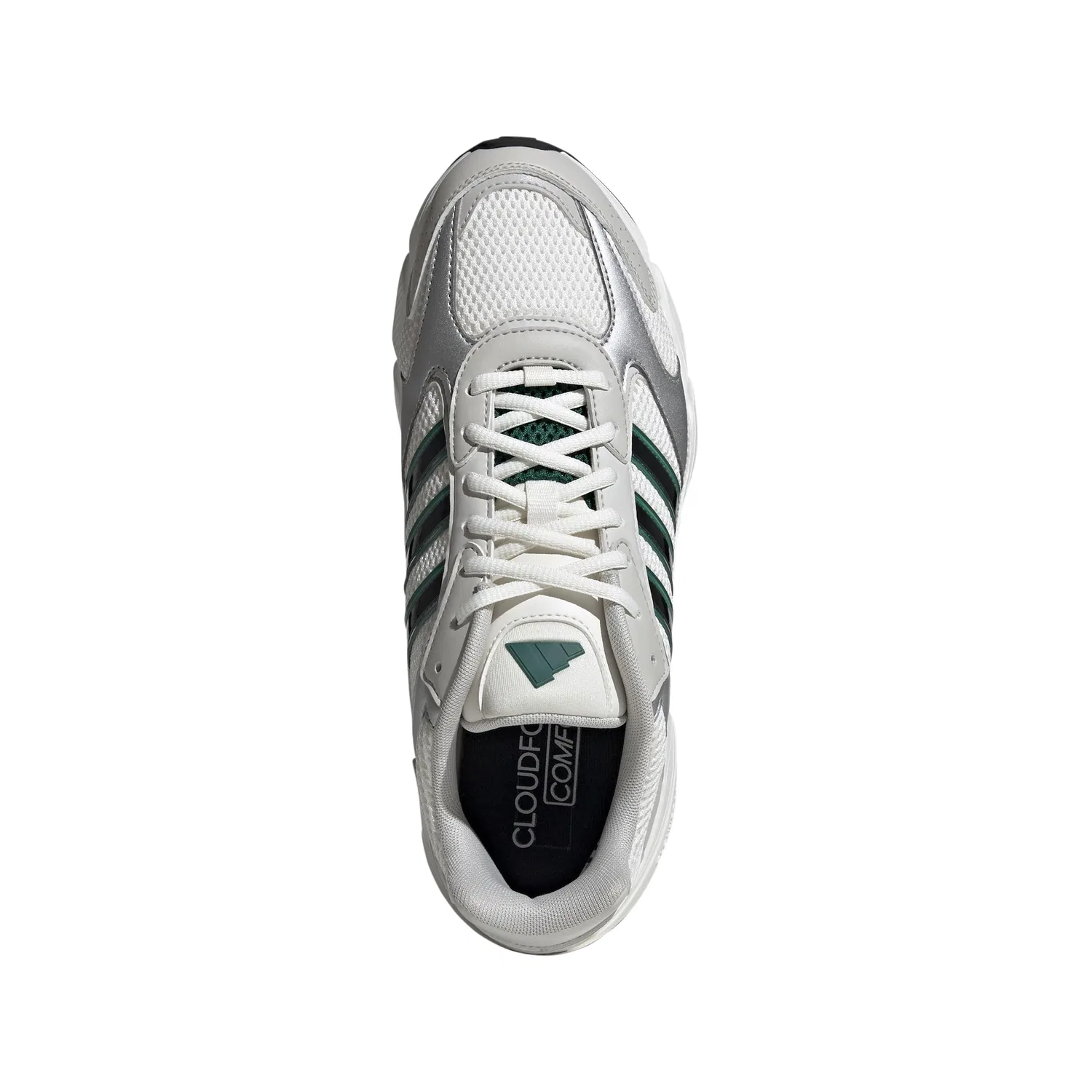 Детские кроссовки для мальчиков с шнуровкой Crazychaos 2000 Adidas, White Collegiate Green Silver Metallic — фото 4