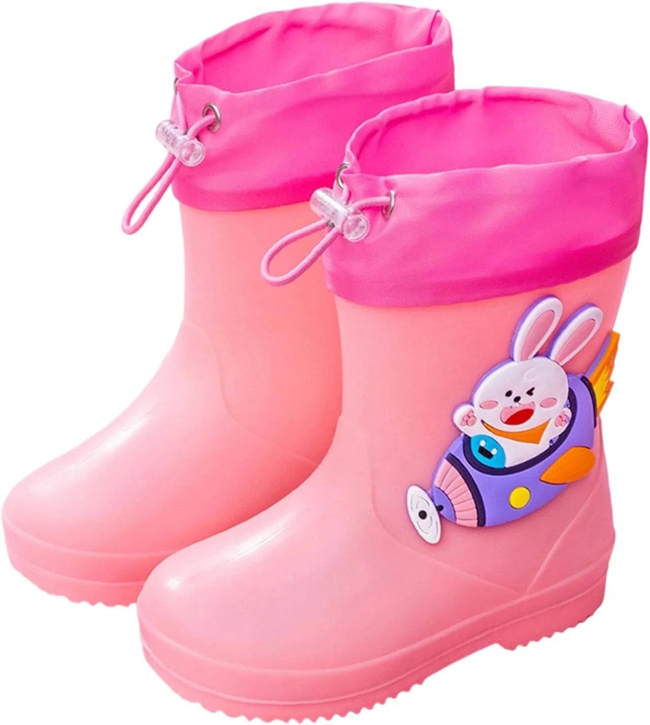 Детские сапоги для девочек с принтом Bunny водонепроницаемые Zzalalana, Pink