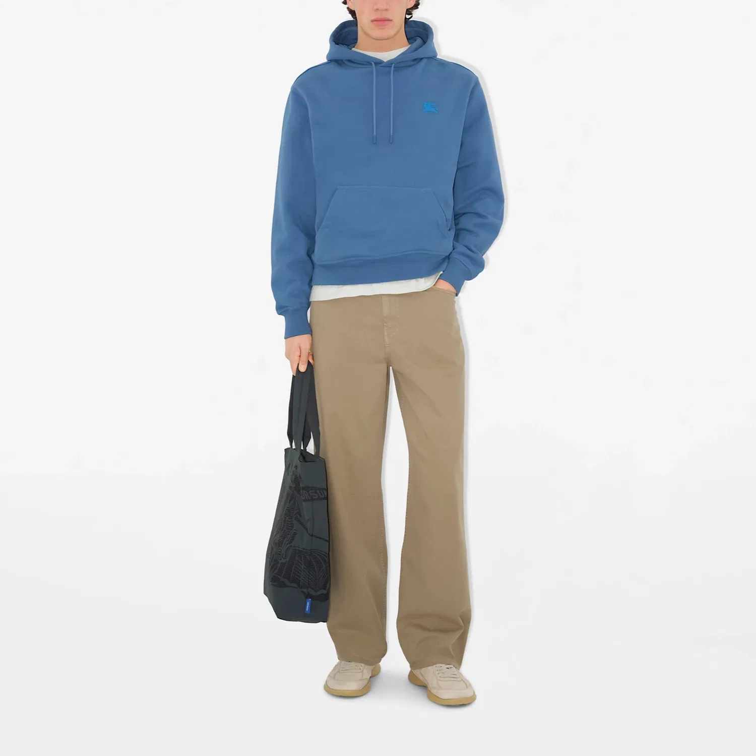 Мужской худи с принтом Ekd Badge Burberry, Blue — фото 3