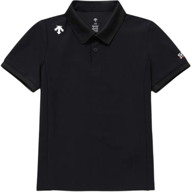 Детское поло для юных спортсменов TRIATHLON DESCENTE, Black/BLKO