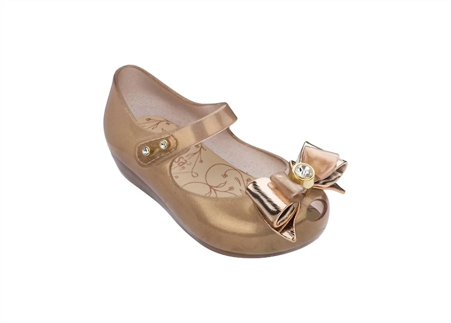 Детские сандалии для девочек на плоской подошве Ultragirl Special Mini Melissa, Gold