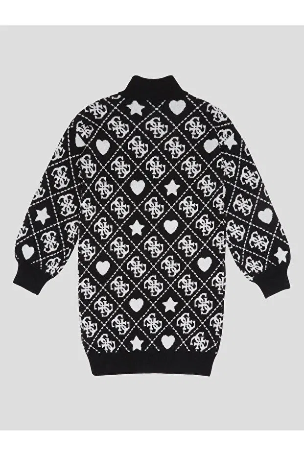 Детская толстовка-свитер для девочек с длинным рукавом Guess, Black — фото 2