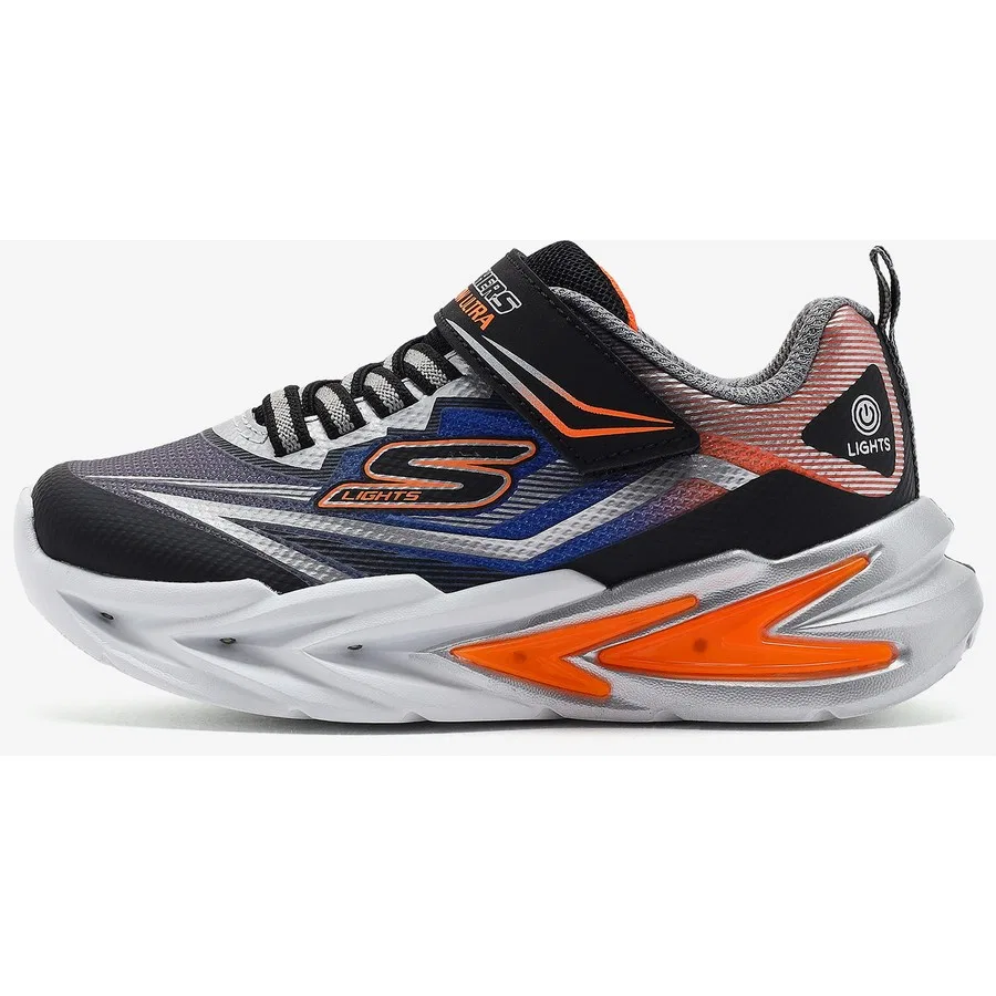 Кроссовки с подсветкой Flexglow Ultra Skechers, Черно-серебристый