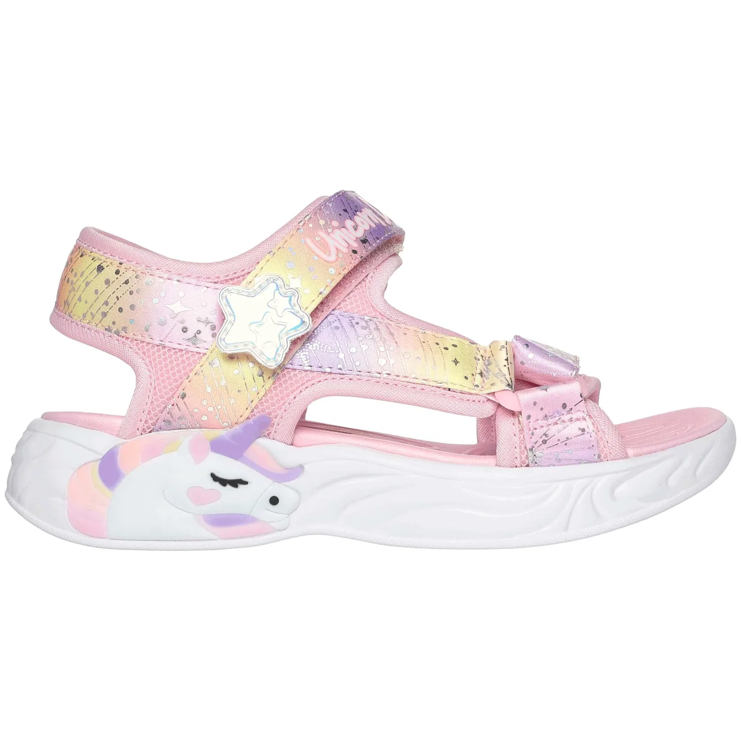 Детские сандалии с принтом Unicorn Dreams Majestic Bliss Skechers, Rosa