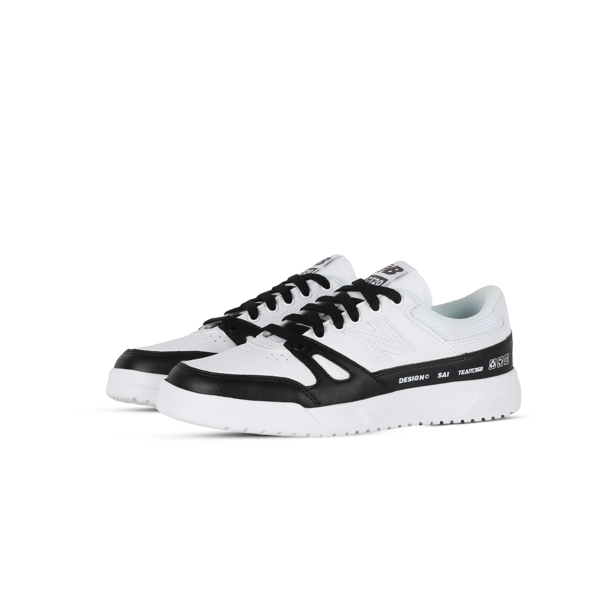 Кроссовки для скейтбординга NB Ct20 Panda низкие унисекс New Balance, черный/белый — фото 4