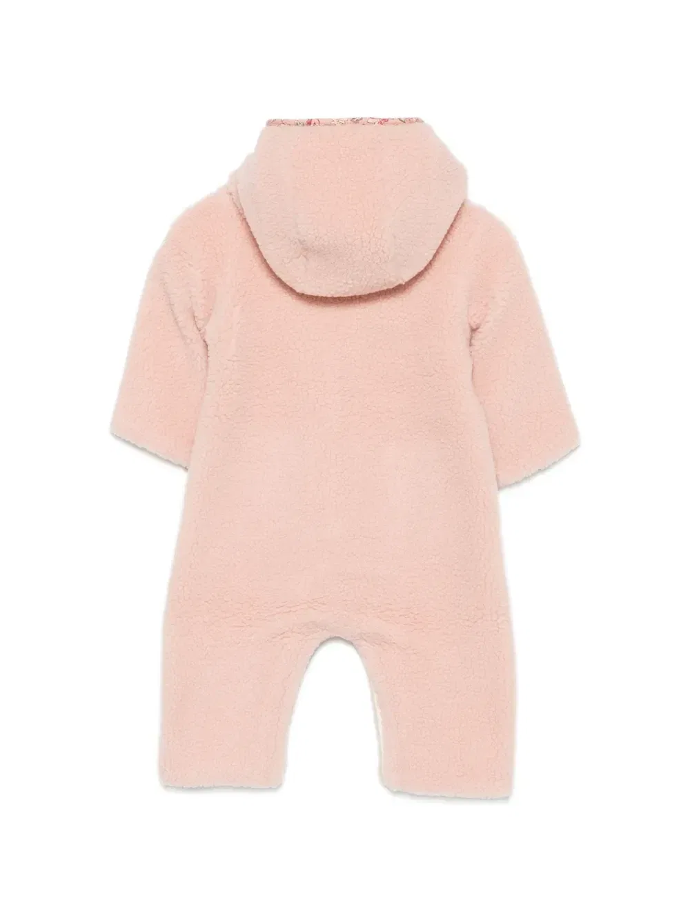 Комбинезон с цветочной отделкой Moncler Enfant, розовый — фото 2