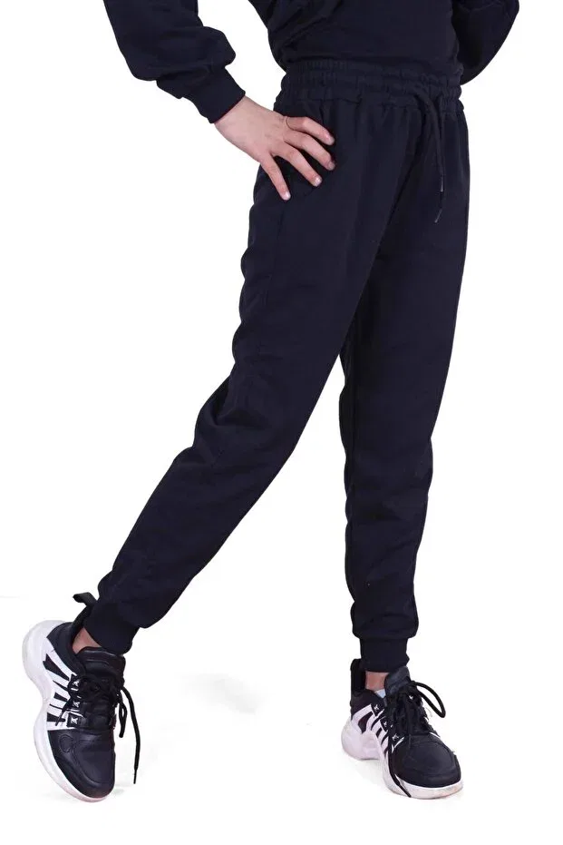 Детские спортивные штаны для девочек хлопковые Fyk Kids, Black — фото 3