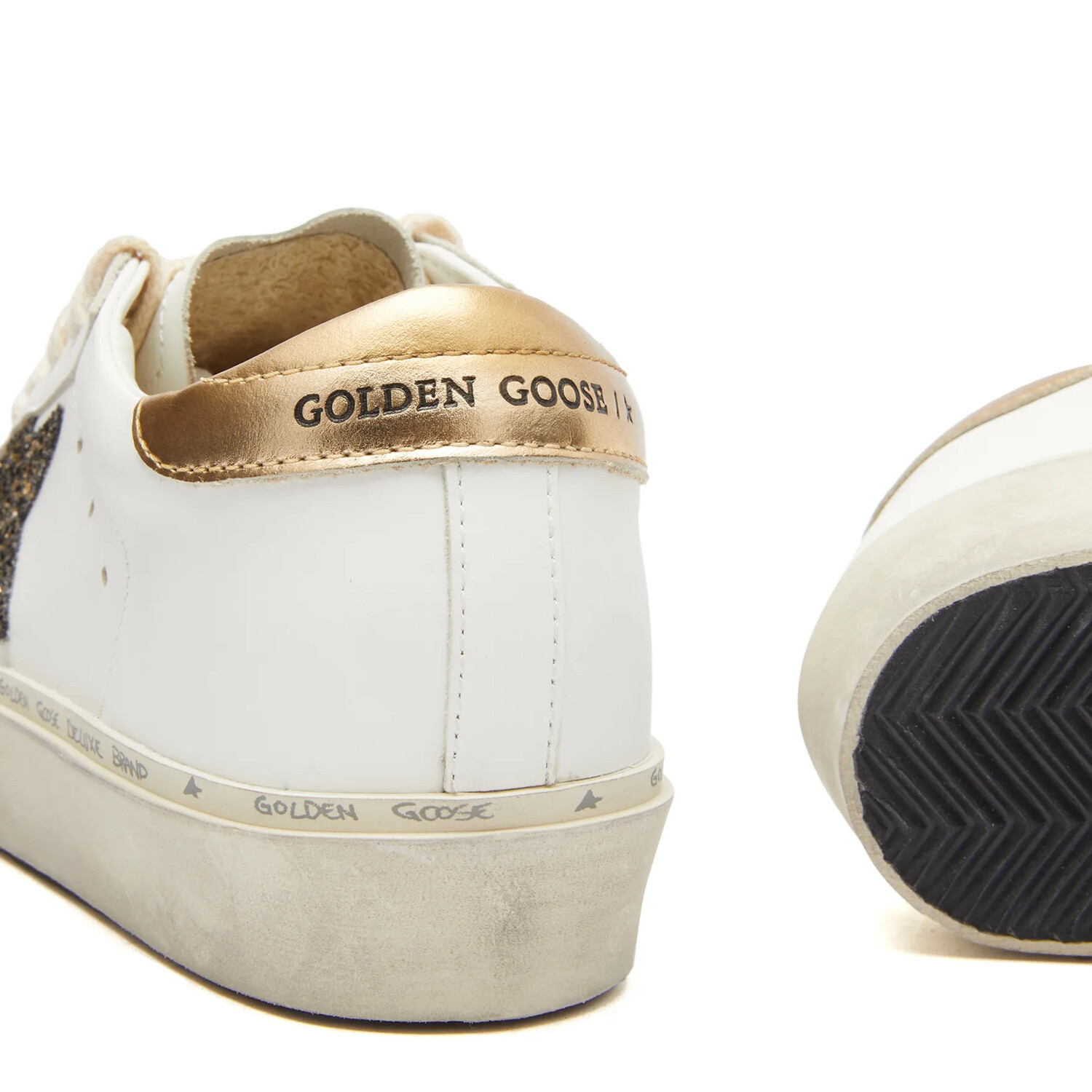 Кроссовки Golden Goose Hi Sar Leather, белый/черный/золотой — фото 4