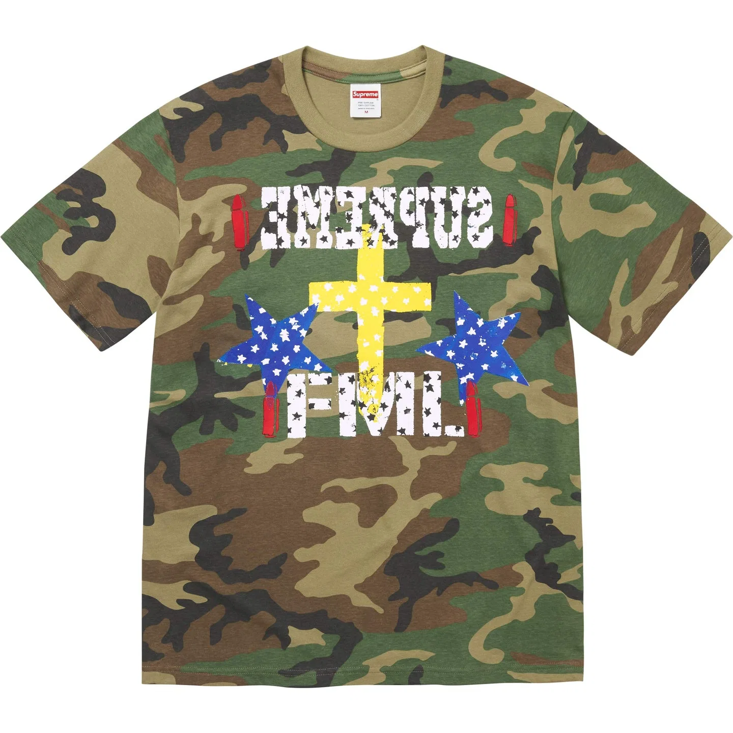 Футболка детская с принтом Supreme SS26 Unisex, Woodland Camo
