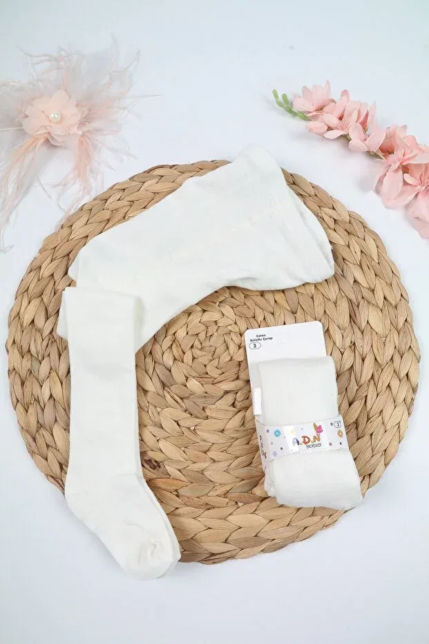 Детские колготки для девочек белые Bebe Türk, White