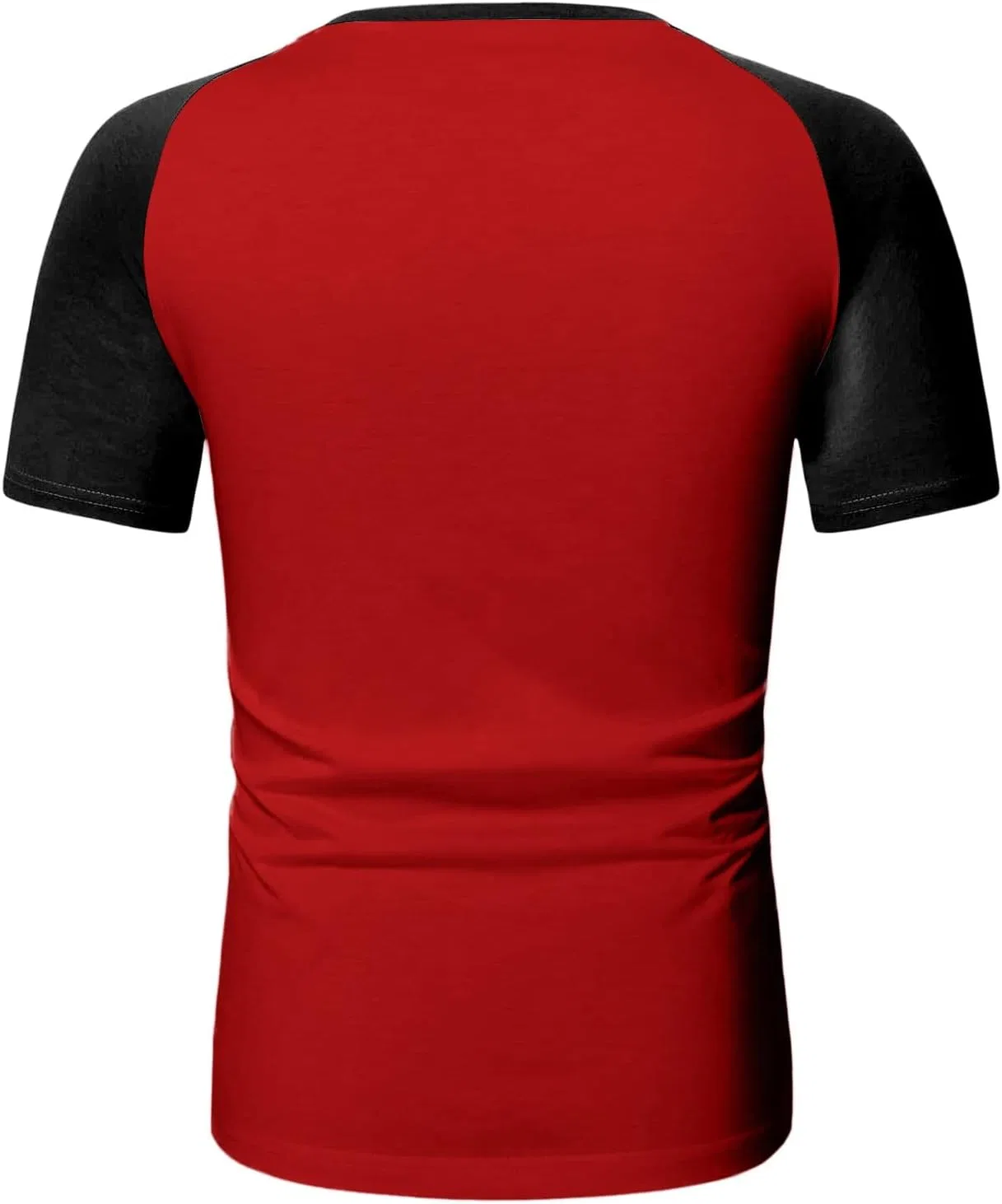 Мужская спортивная футболка реглан Athletic Workout Compression Shirt, Watermelon Red — фото 4