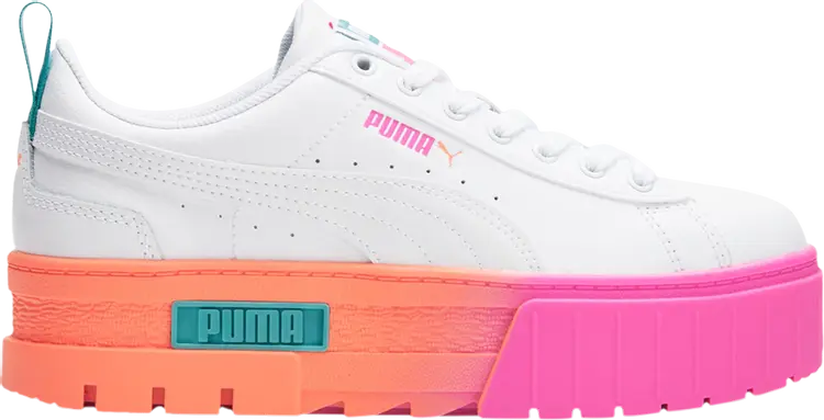 

Кроссовки Puma Mayze Daybreak Jr White Luminous Pink, белый