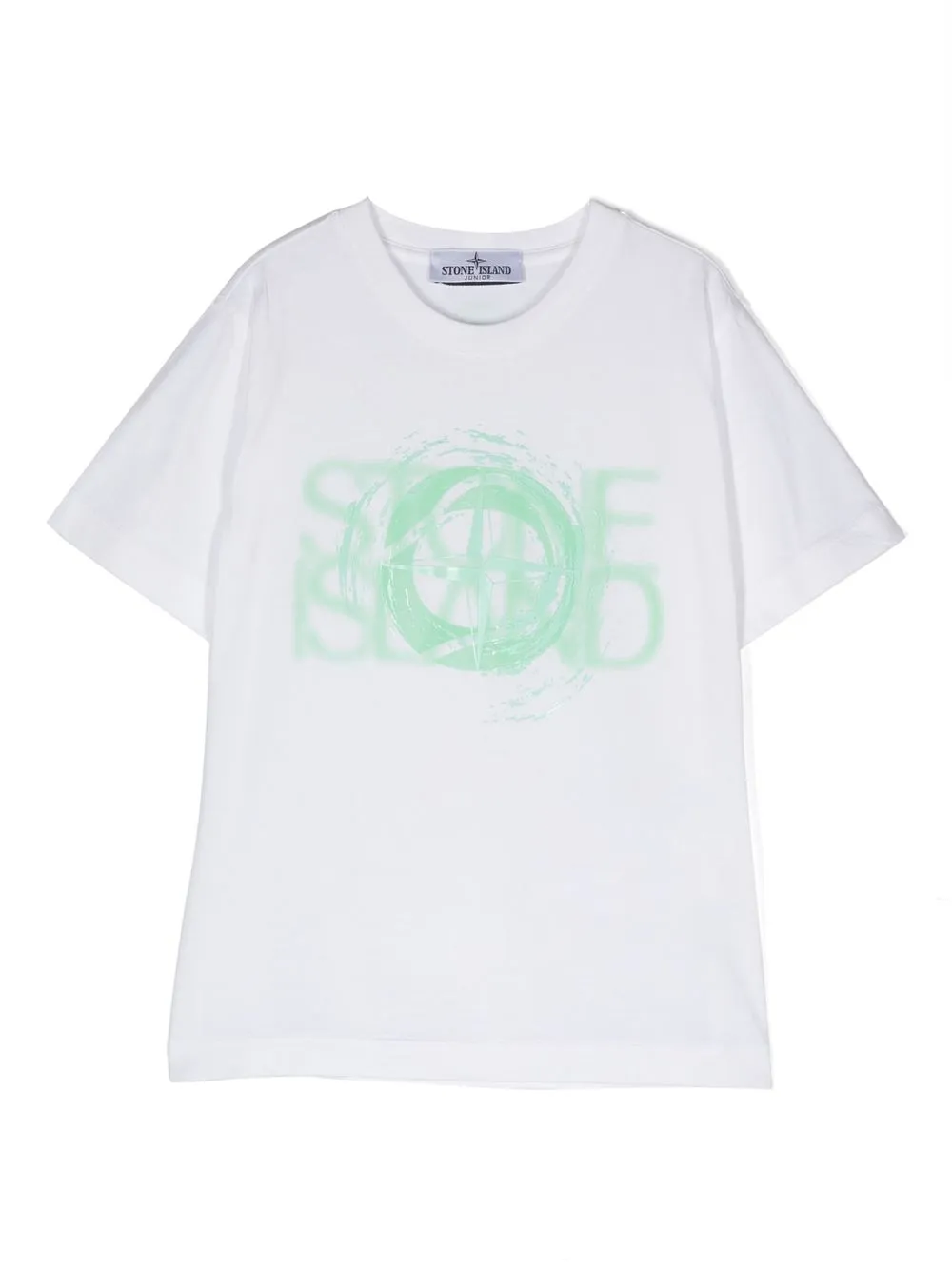 

Футболка с логотипом Stone Island Junior, белый