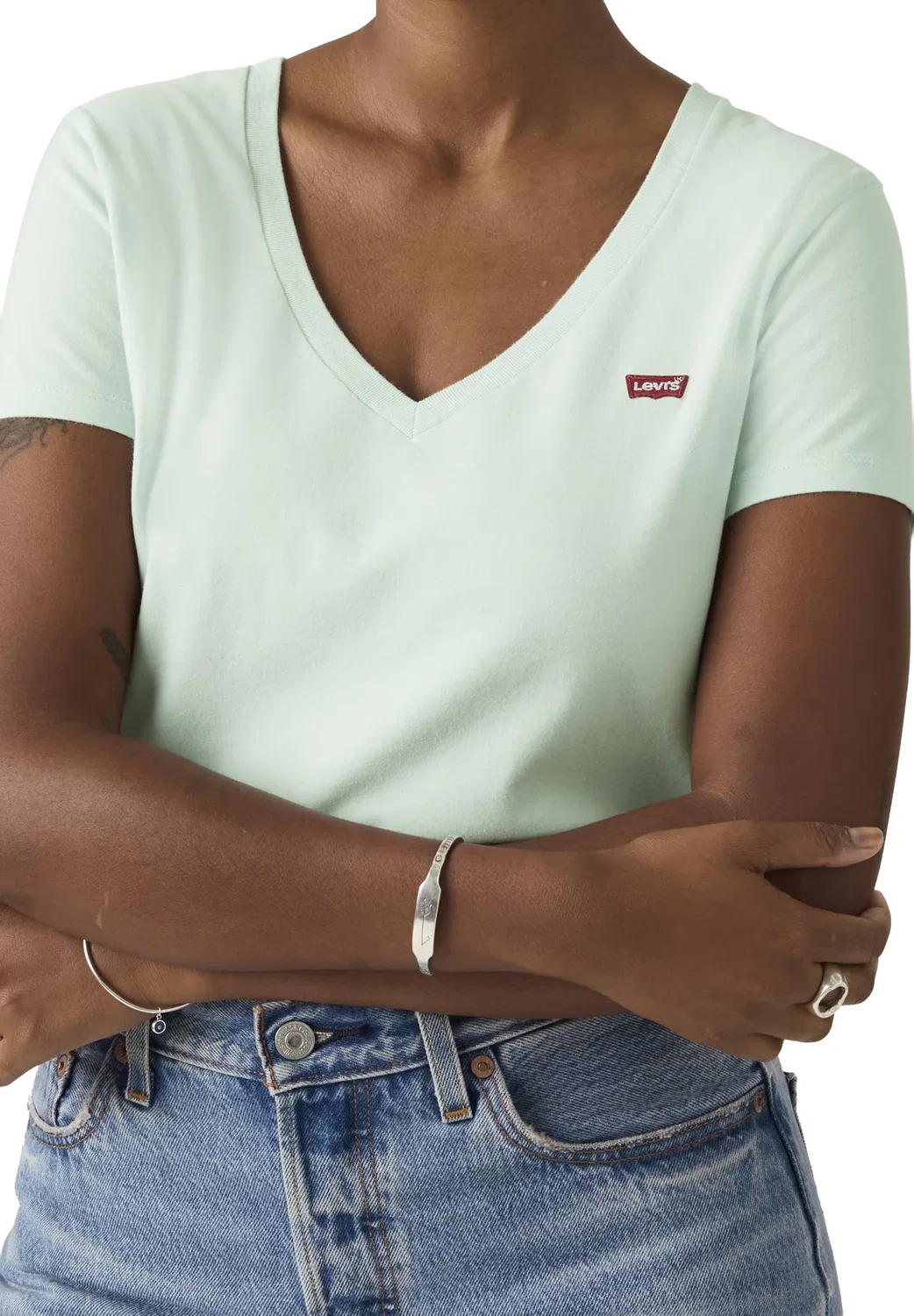 Женская футболка с V-образным вырезом Perfect Vneck Levi's, Pale Blue