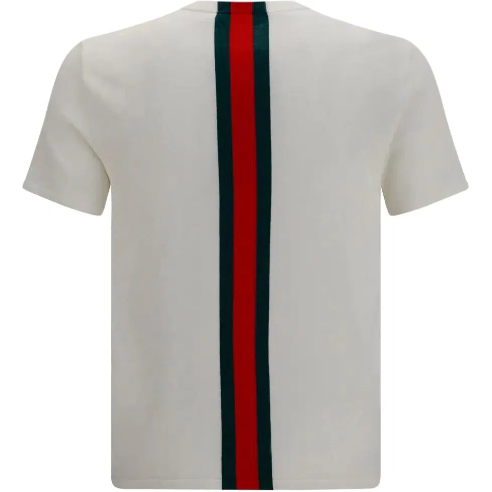 Футболка GUCCI White, мужская, с круглым вырезом, свободный крой — фото 3