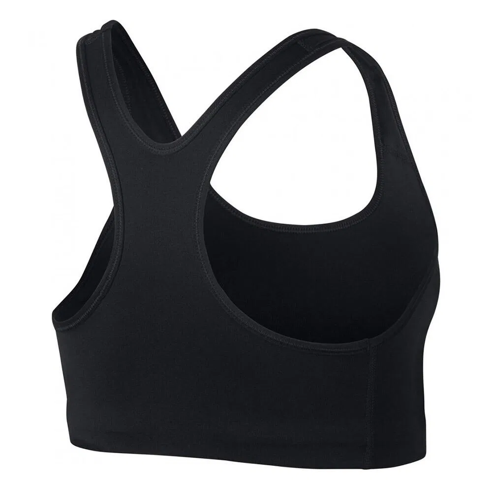 Женский спортивный бюстгальтер с логотипом Nike Bra Swoosh Futura, Nike, Цвет: Schwarz — фото 2
