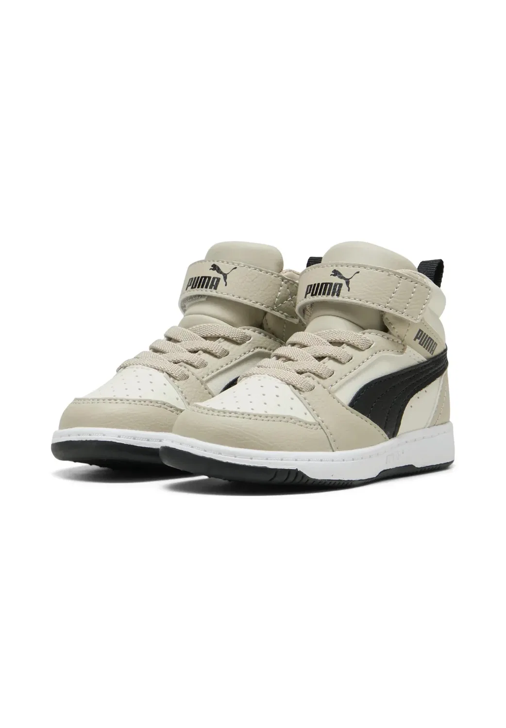 Rebound v6 mid ac+ inf - детские кроссовки Puma, Beige — фото 2