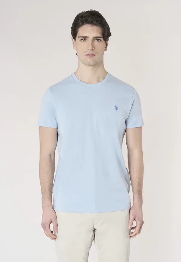 Футболка из хлопка Basic t-shirt U.S. Polo Assn., Azzurro, небесно-голубой