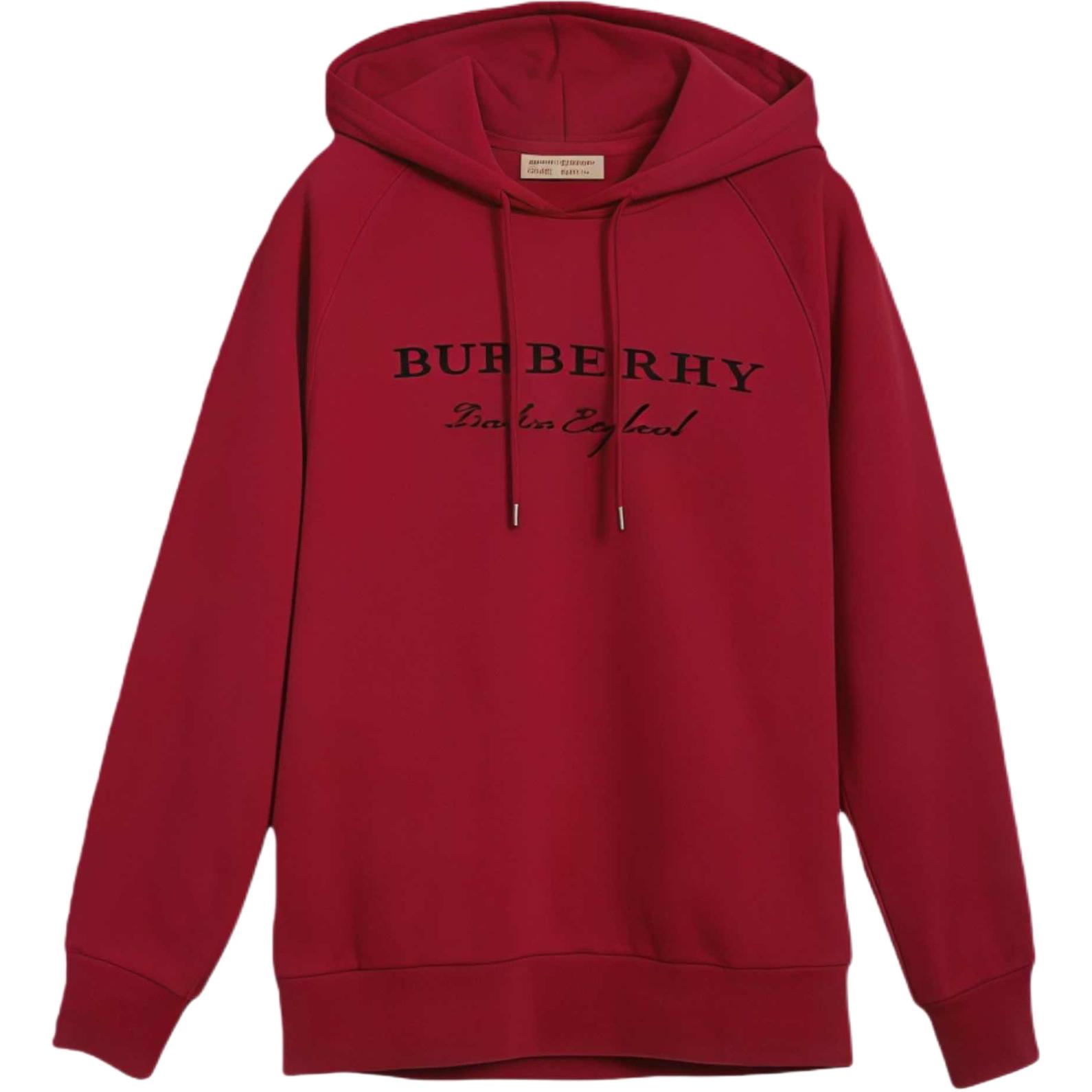 Толстовка Burberry унисекс, уличный стиль, красный