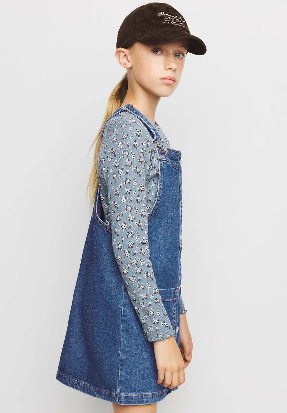 Детское джинсовое платье Mango Kids, Dark Blue