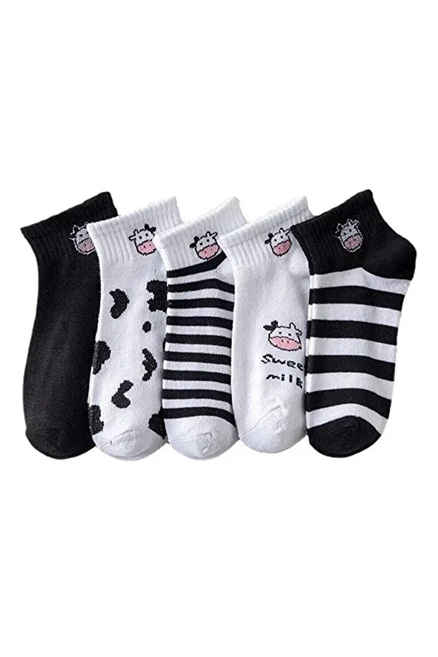 Детские носки с принтом 5 пар Sockshion, White
