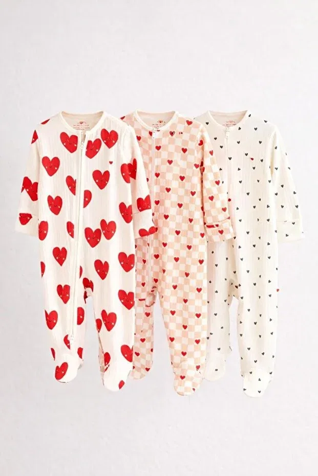 Детский комбинезон с принтом 3-предметный комплект Next Baby, Multicolor