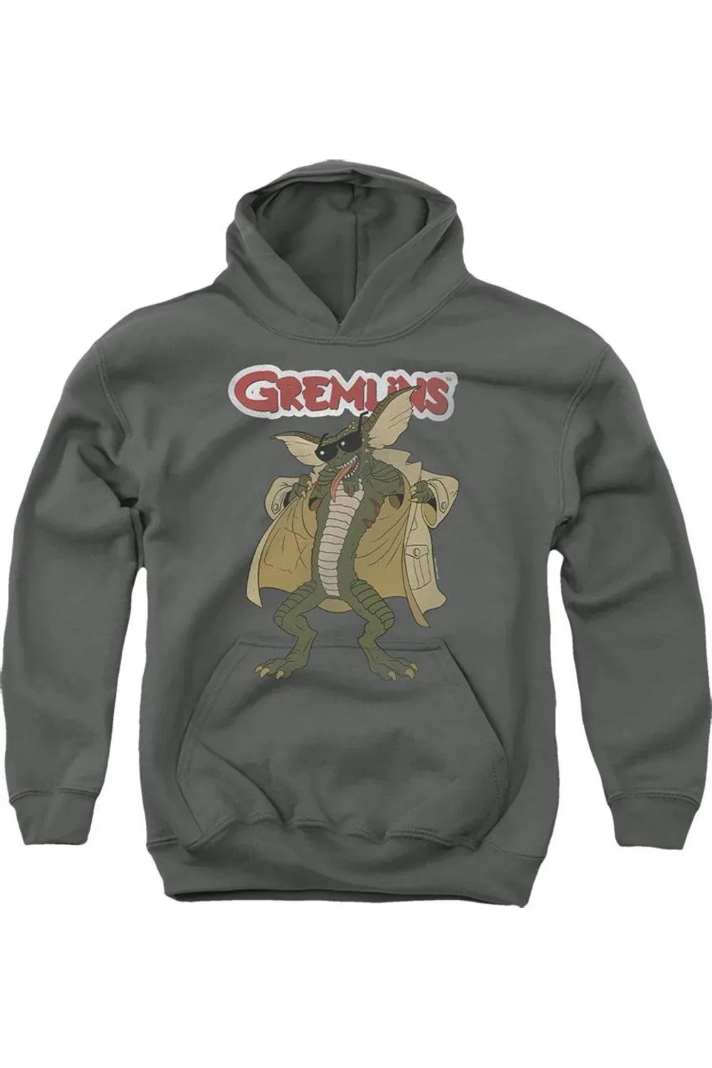 Детское худи для мальчиков с принтом Gremlins Flasher Youth Pull Over Hoodie Gildan, Charcoal