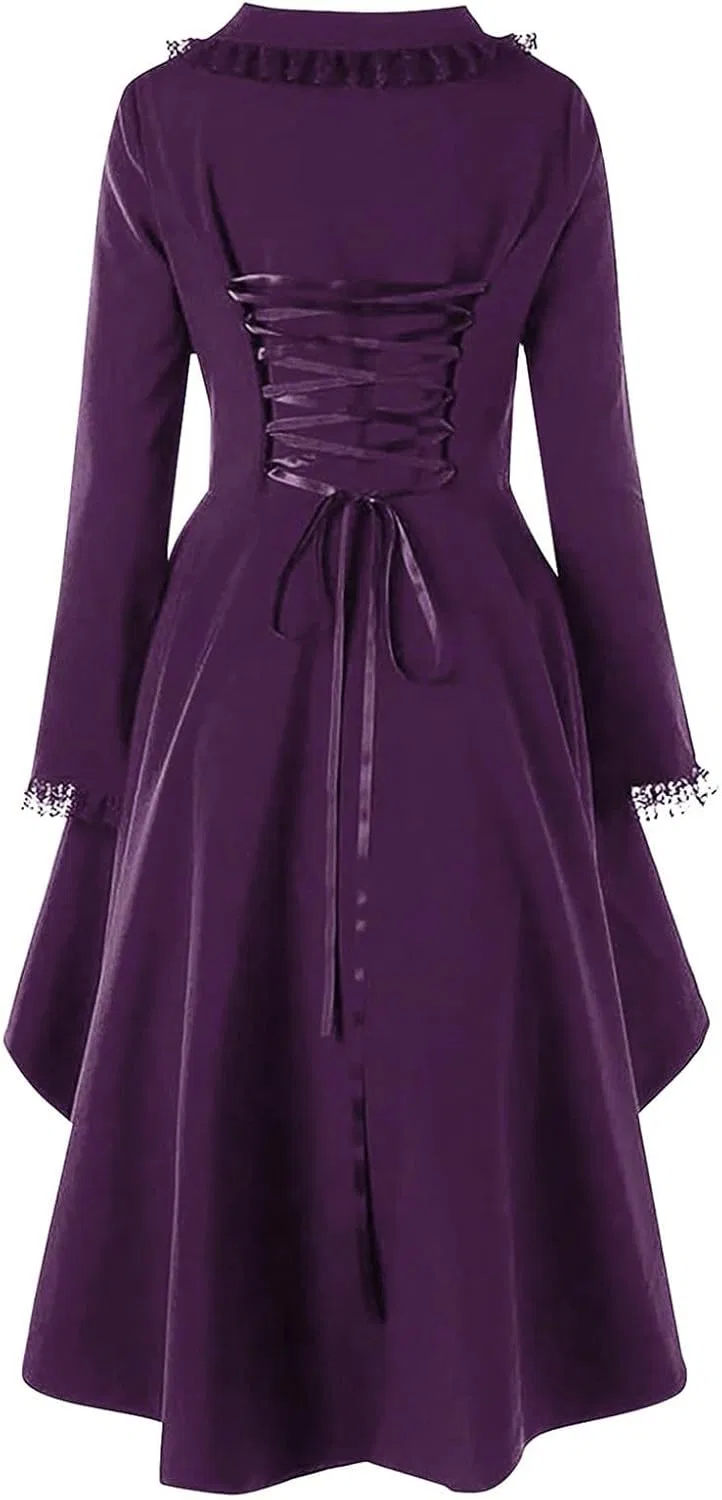 Женское платье А-силуэта с кружевом Generic, Purple — фото 2