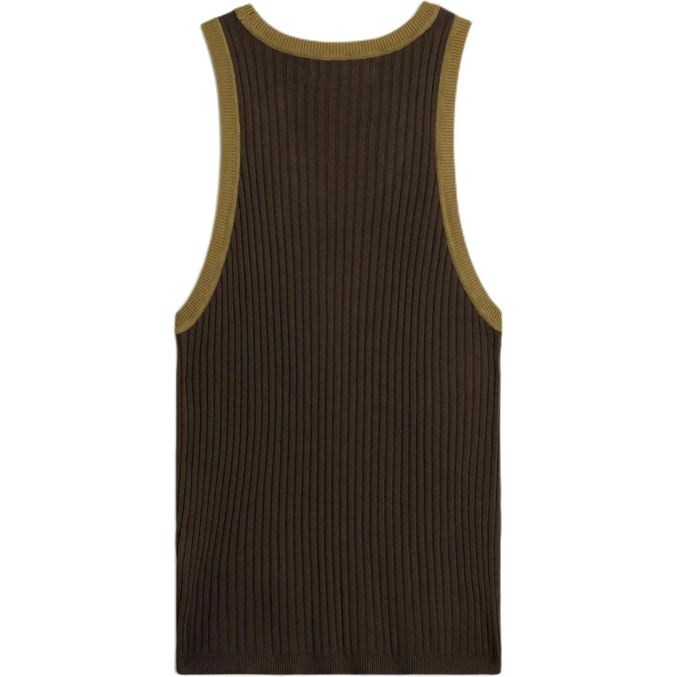 Мужская майка без рукавов с круглым вырезом прямого кроя Brown ZARA, Brown — фото 3