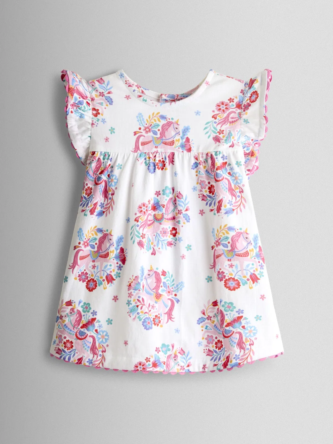 Комплект из топа с воланами и шорт, Unicorn Jojo Maman Bébé, Light Blue — фото 2