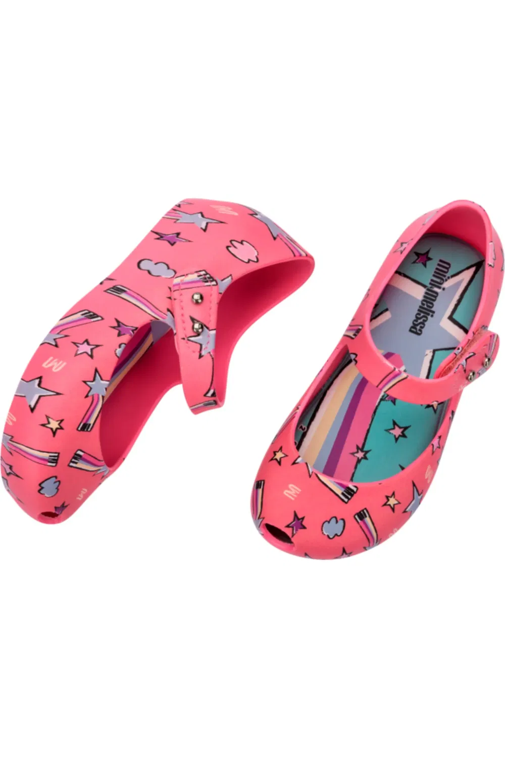 Детские туфли Мэри Джейн на липучке Mini Melissa, розовый — фото 3