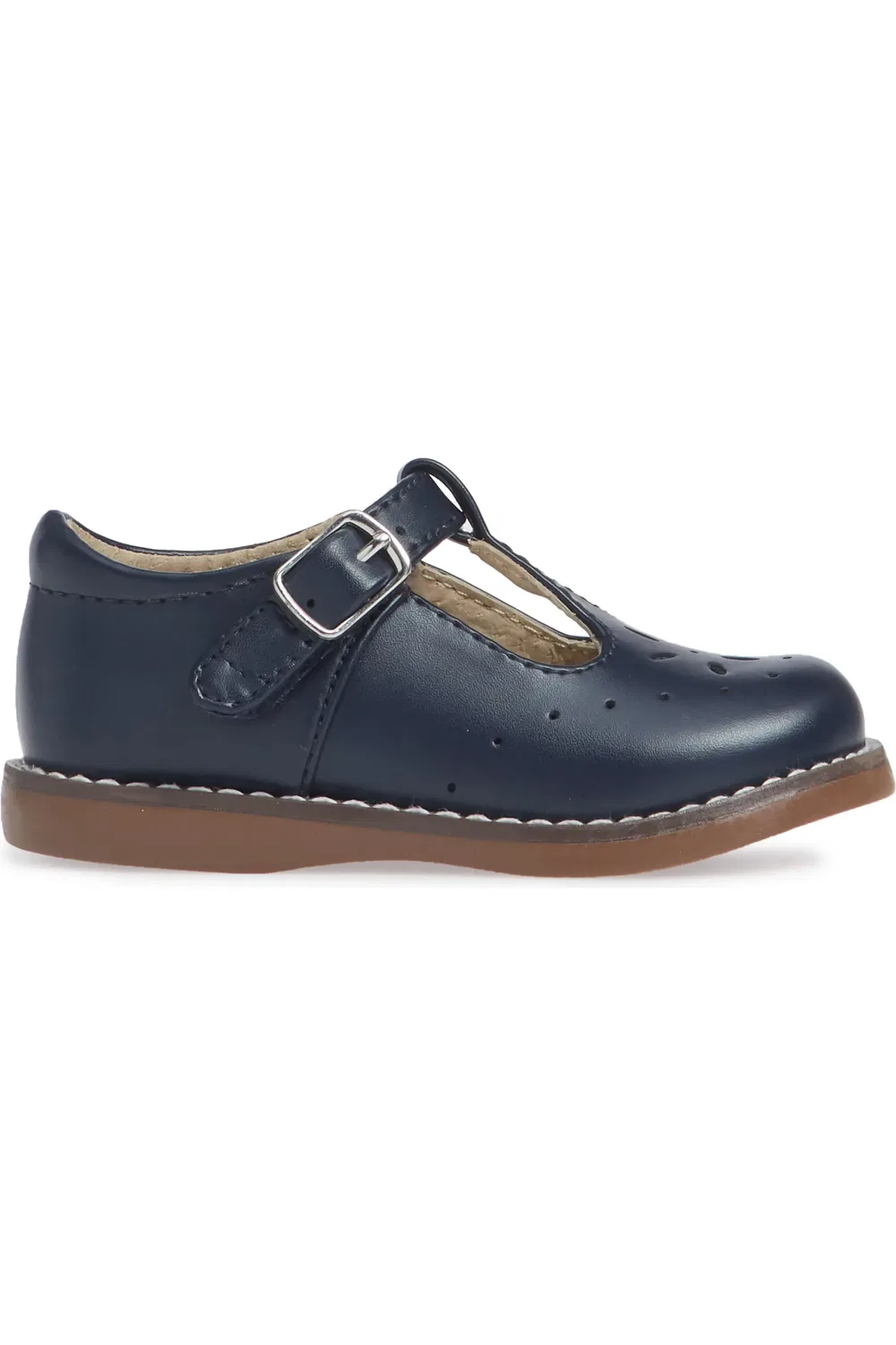 Детские туфли Мэри Джейн с цветочным декором Sherry Footmates, Navy — фото 3