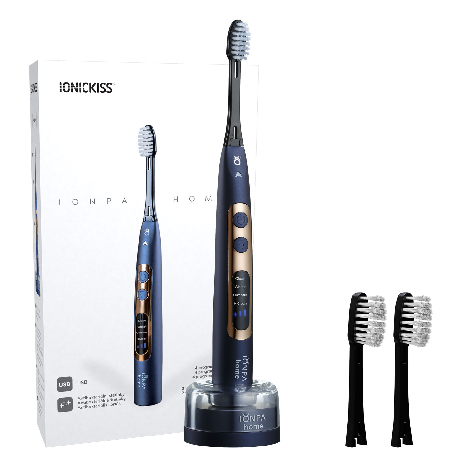 

Ionickiss Ionpa Home Premium ионно-звуковая зубная щетка, 1 шт.